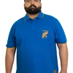 Royal Blue Polo Tee – Feather Edition (2XL–8XL)