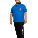 Royal Blue Polo Tee – Feather Edition (2XL–8XL)