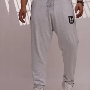 Light Grey Plus Size Men's Jogger Pants