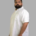 Ivory Breeze Textured Cotton Shirt (2XL–8XL)