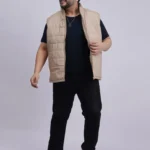 Urban Sand Luxe Quilted Sleeveless Jacket for Men