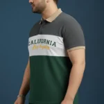 California Block Polo Tee (3XL–8XL) – Urban Cool Series