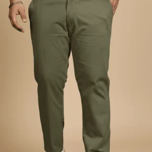 Beyond Olive Green Smart-Fit Stretch Trousers (Sizes 2XL – 8XL)