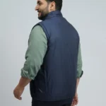 Men’s Plus Size Reversible Sleeveless Puffer Jacket – Navy & Maroon | Winter Bodywarmer for Big Men (3XL–8XL)