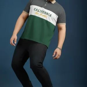 California Block Polo Tee (3XL–8XL) – Urban Cool Series