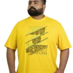 "Now or Never" Bold Yellow Graphic T-Shirt (2XL–8XL)