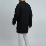 Black Premium Short Kurta for Plus-Size Men (3XL–8XL)