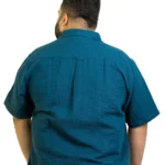 Urban Teal Luxe Textured Cotton Shirt (2XL– 8XL)