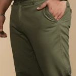 Beyond Olive Green Smart-Fit Stretch Trousers (Sizes 2XL – 8XL)