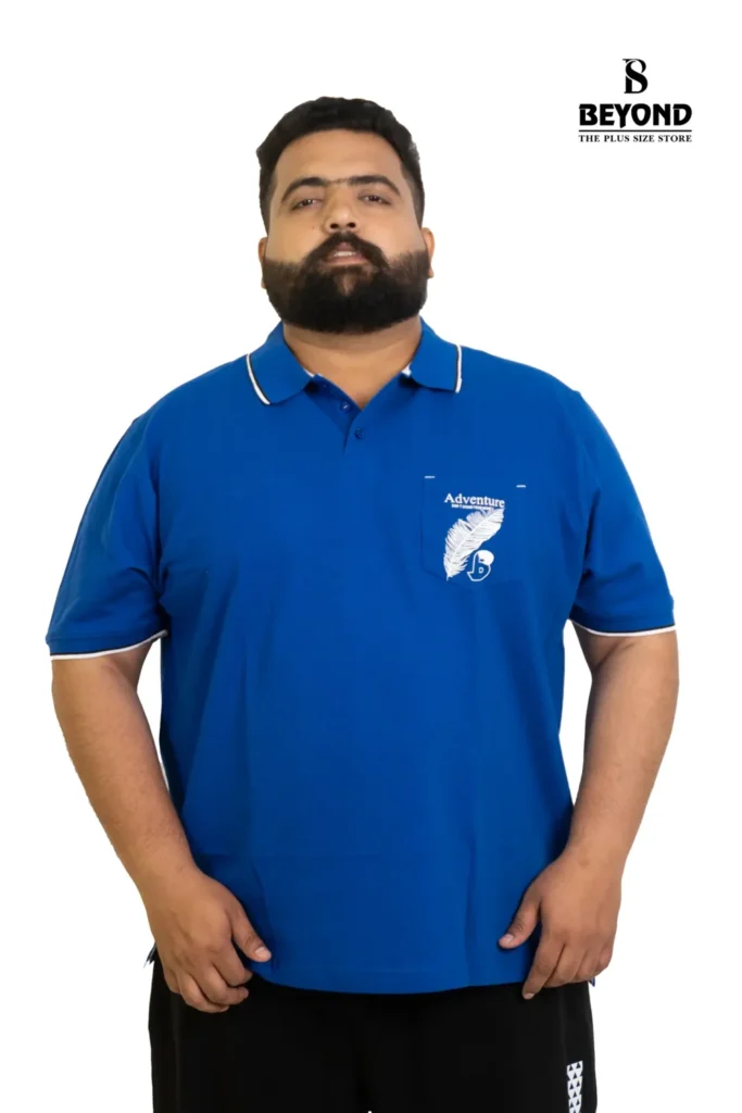 Royal Blue Polo T-Shirt – Adventure Edition (Plus Size: 2XL– 8XL)