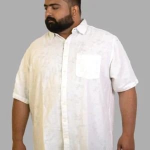 Ivory Breeze Textured Cotton Shirt (2XL–8XL)