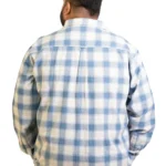 Soft Blue & Ivory Check Shirt (2XL–8XL)