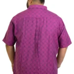 Premium Purple Jacquard Printed Shirt – Soft & Stylish (2XL–8XL)