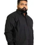Classic Black Premium Cotton Shirt – Everyday Comfort, Elevated Style (2XL–8XL)