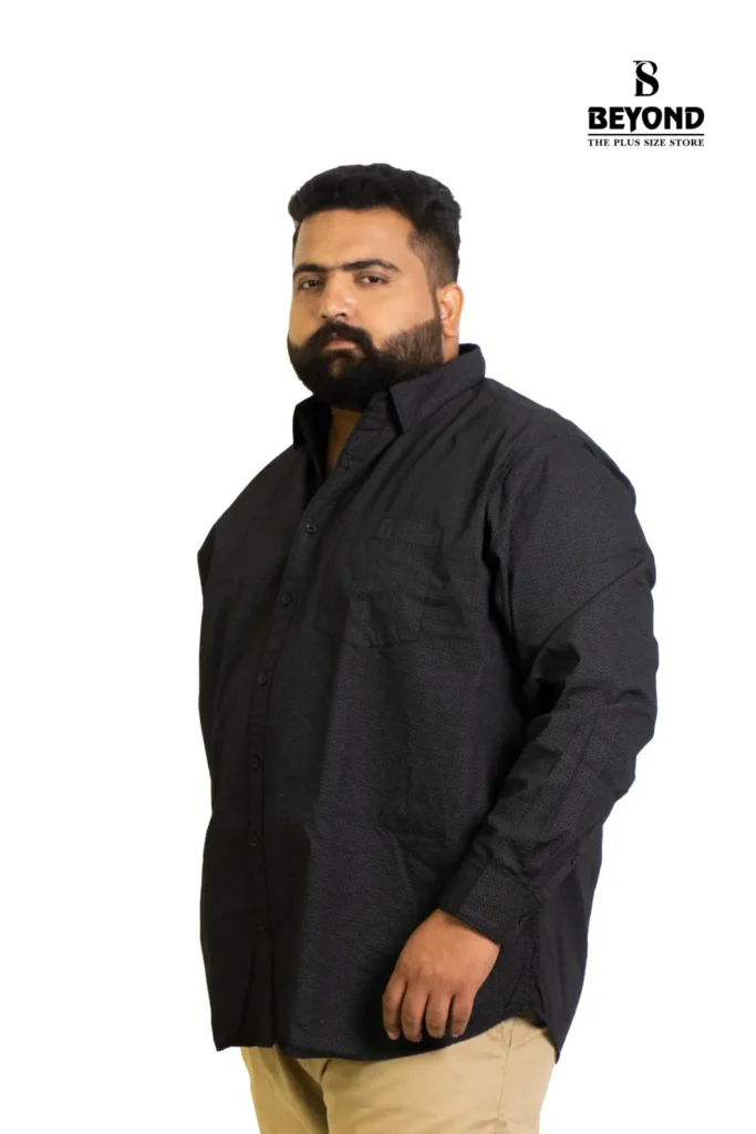 Classic Black Premium Cotton Shirt – Everyday Comfort, Elevated Style (2XL–8XL)
