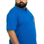 Royal Blue Polo Tee – Feather Edition (2XL–8XL)