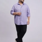 Plus Size Lavender Formal Shirt for Men