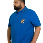 Royal Blue Polo Tee – Feather Edition (2XL–8XL)