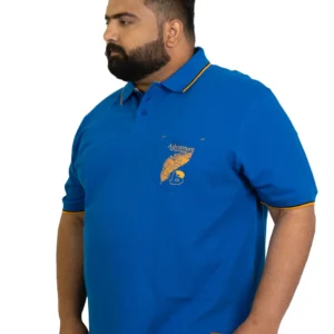 Royal Blue Polo Tee – Feather Edition (2XL–8XL) alternate view